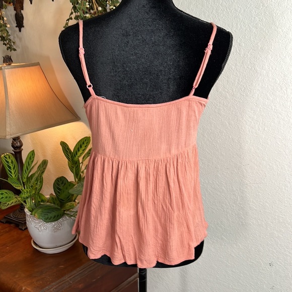 SIM & SAM | Floral Embroidered Spaghetti Tank | Size XS - Picture 3 of 8